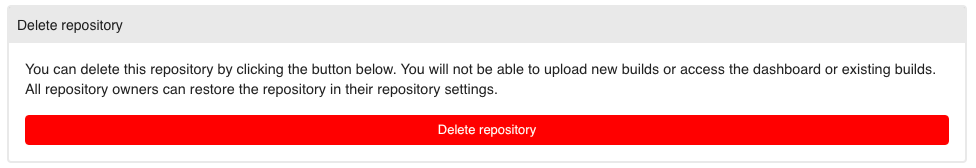 Delete repository